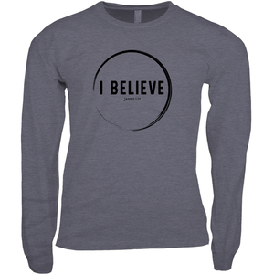 I BELIEVE Mens Long Sleeve Shirt