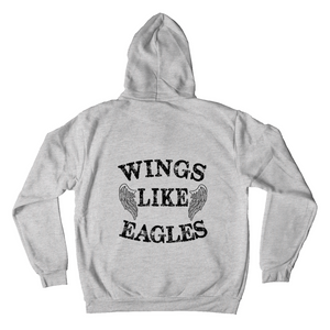 WINGS LIKE EAGLES Ladies Pullover Hooded Sweatshirt